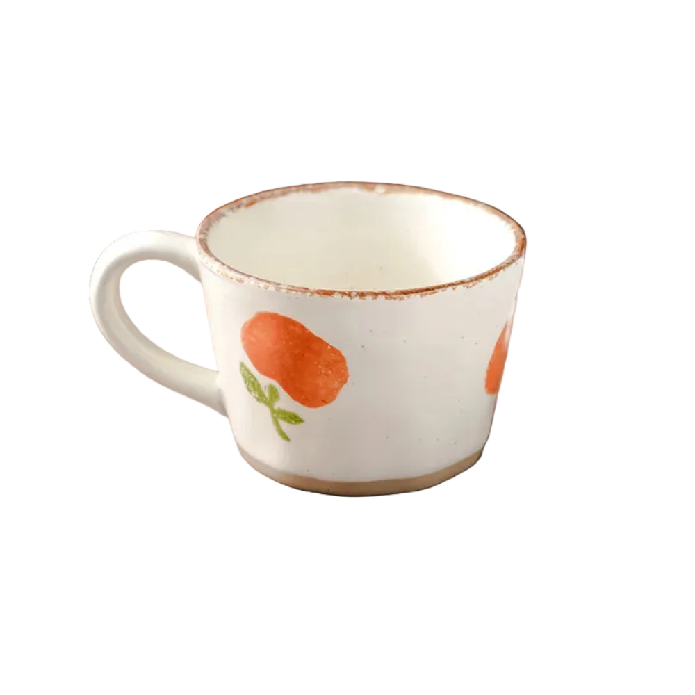 Apple Orchard Fruit Ceramic Mug With Exposed Based