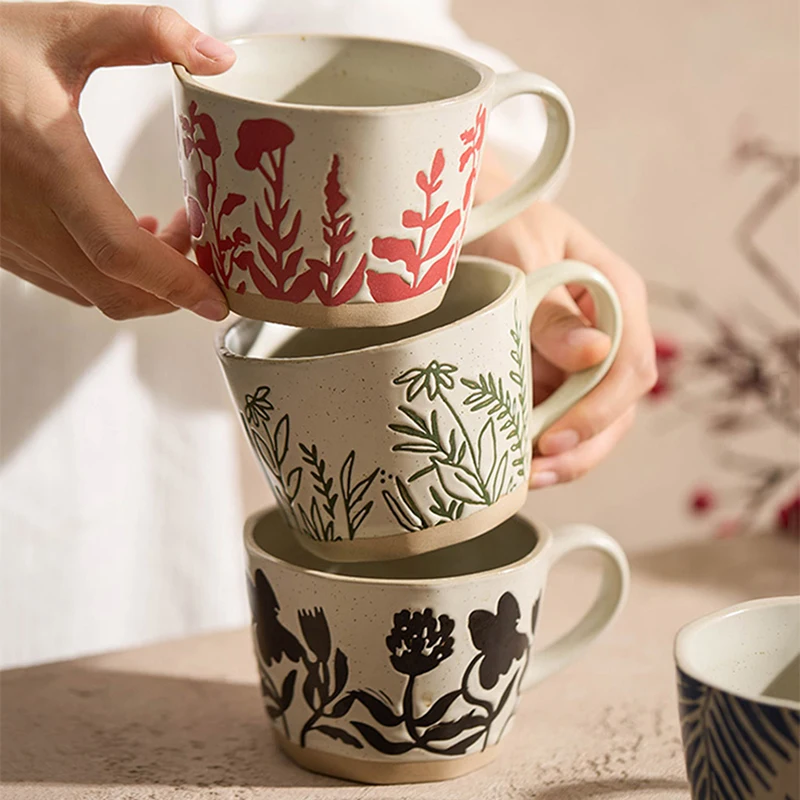 Garden Impressions Ceramic Mugs With Exposed Base
