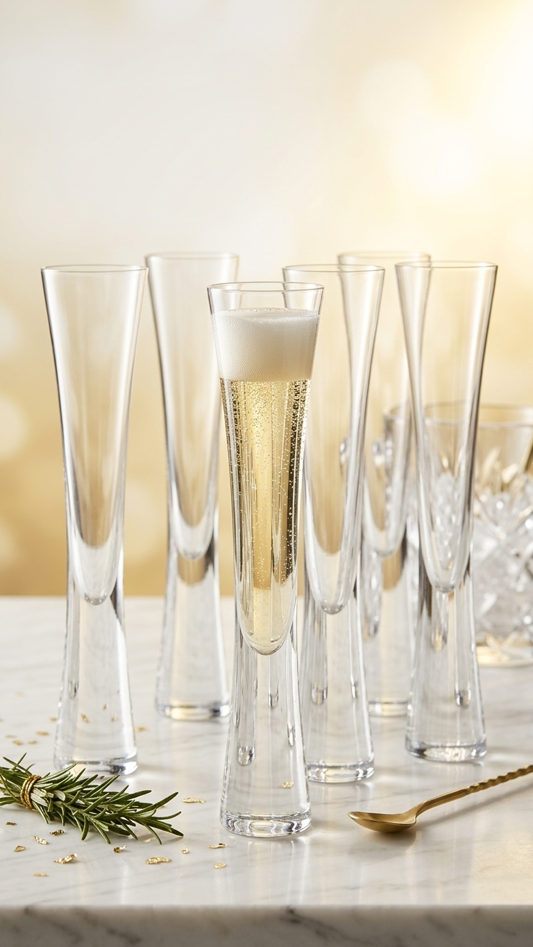 Elegant Champagne Glasses Sleek Stylish Drinkware