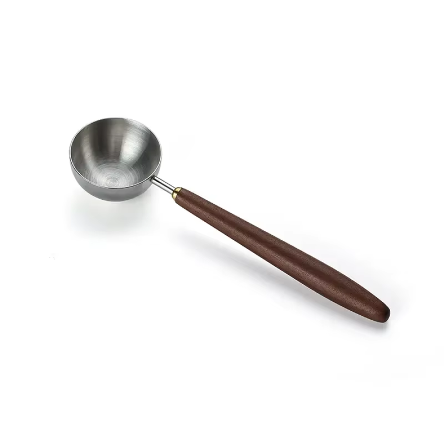 Luxury Barista Sleek Wood & Stainless Steel Coffee Scoops