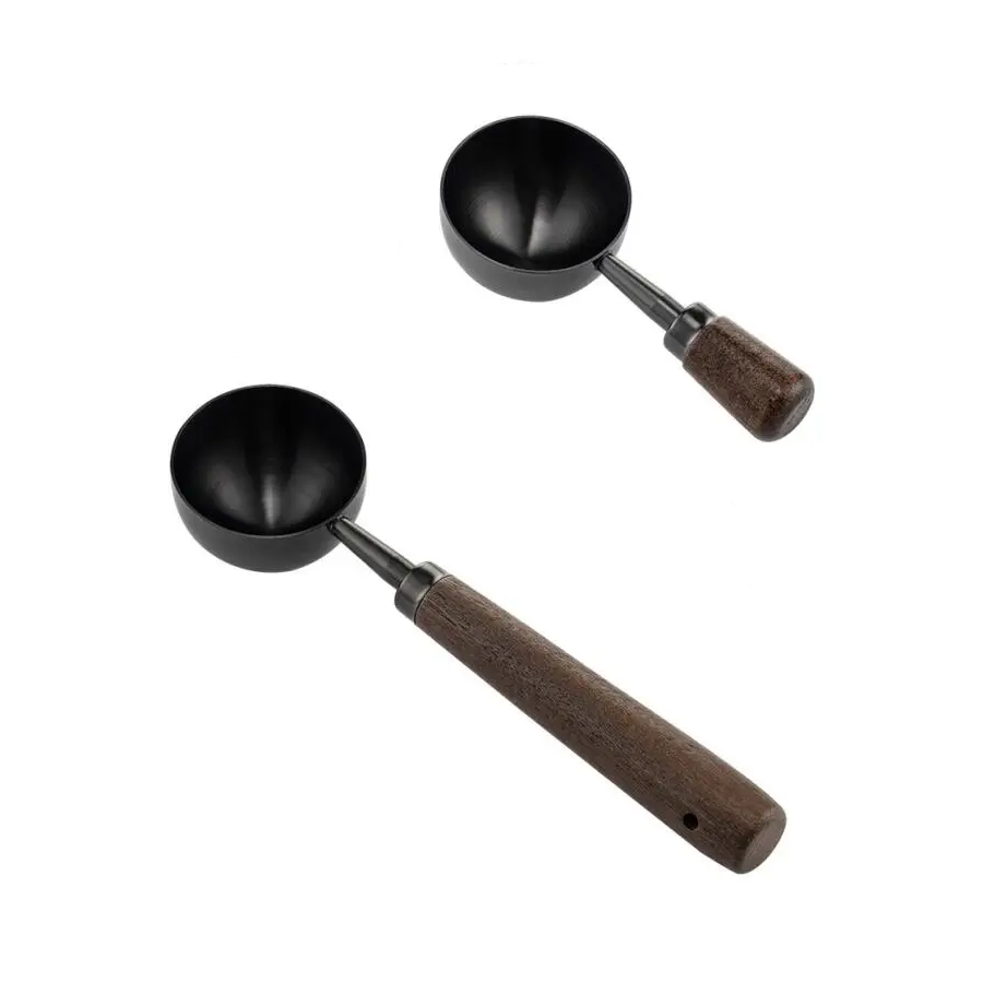 Luxury Barista Wood & Stainless Steel Coffee Scoops