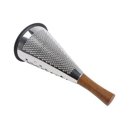 Luxury Chef Stainless Steel Cone Grater With Wood Handle