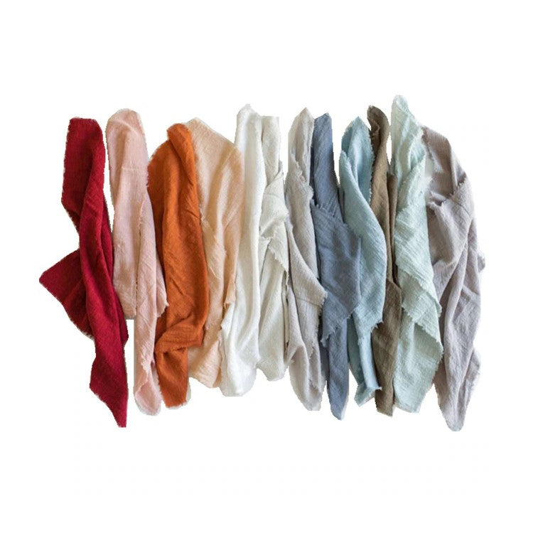 Pure Cotton Rustic Style Gauze Cloth Napkins Set of 4