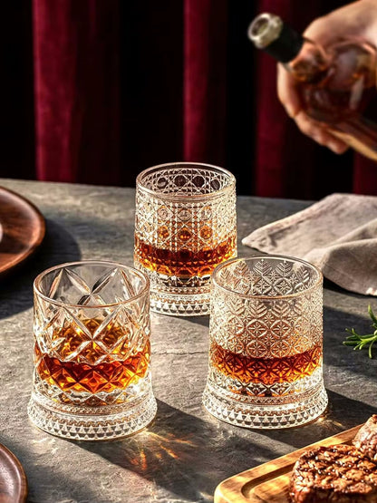 Social Club Style Rotating Whiskey Glass & Coaster
