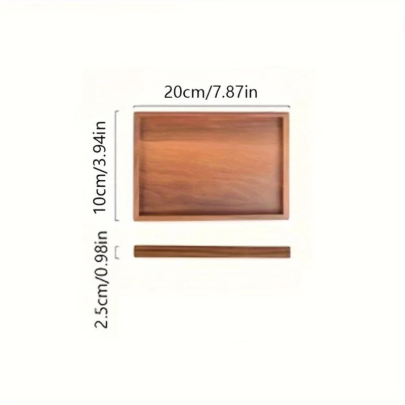 Modern Luxury Wood Rectangle Tray Size A With Recessed Handles