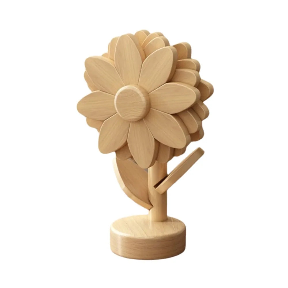 Wood Hot Pad Trivet Flower