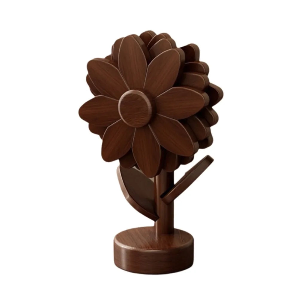 Wood Hot Pad Trivet Flower