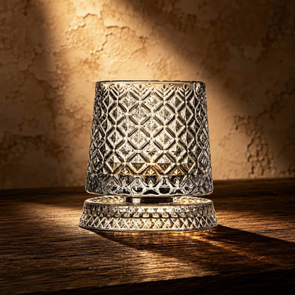 Social Club Style Rotating Whiskey Glass & Coaster