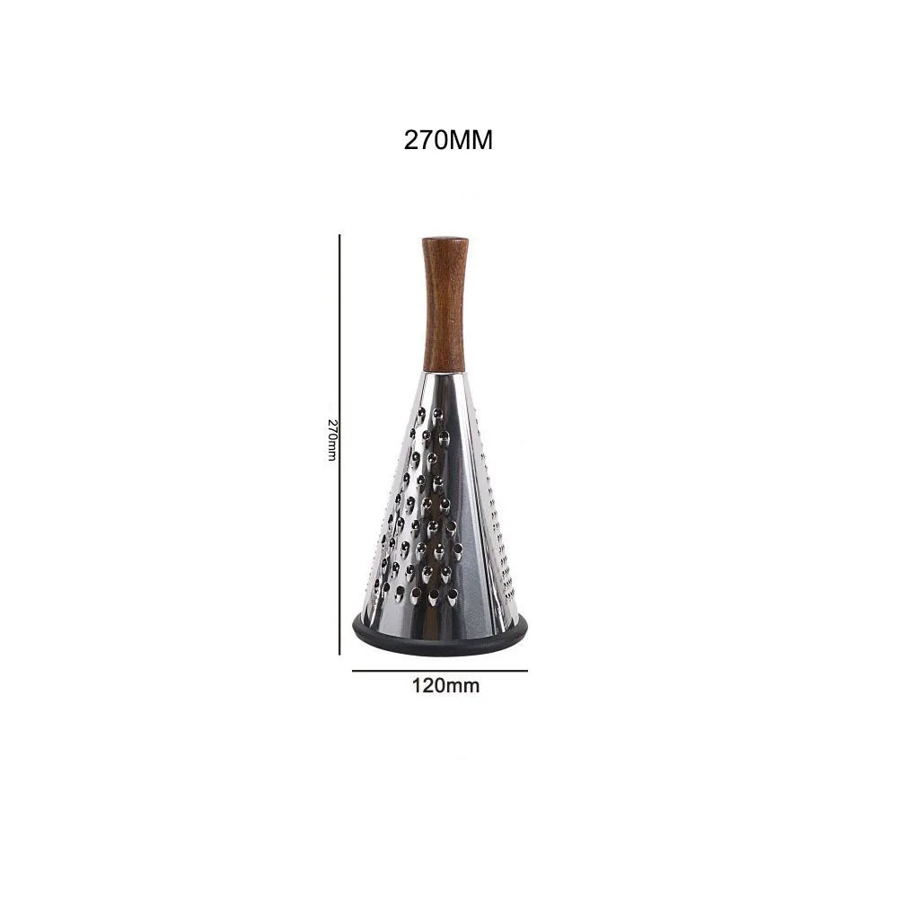 Luxury Chef Stainless Steel Cone Grater With Wood Handle