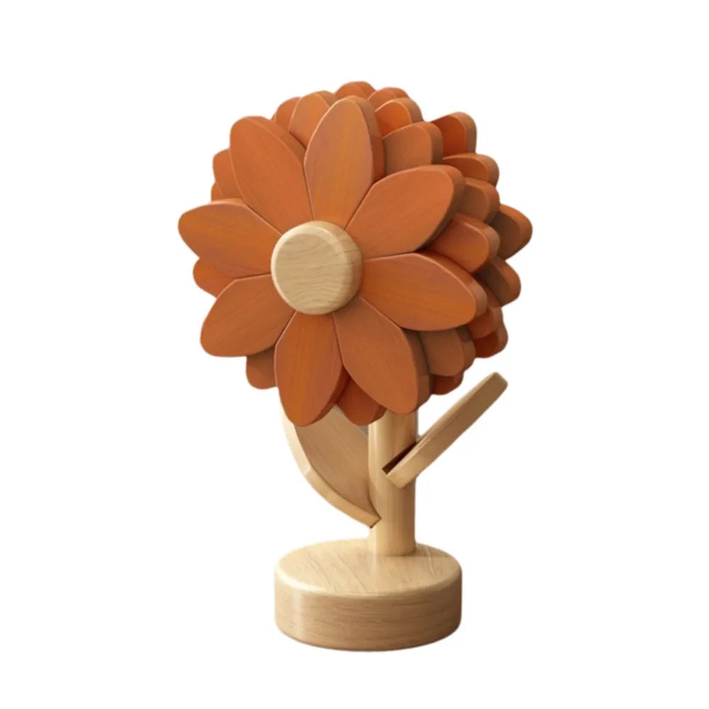 Wood Hot Pad Trivet Flower