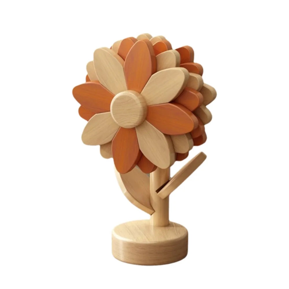 Wood Hot Pad Trivet Flower