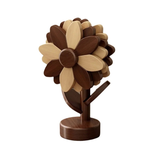 Wood Hot Pad Trivet Flower