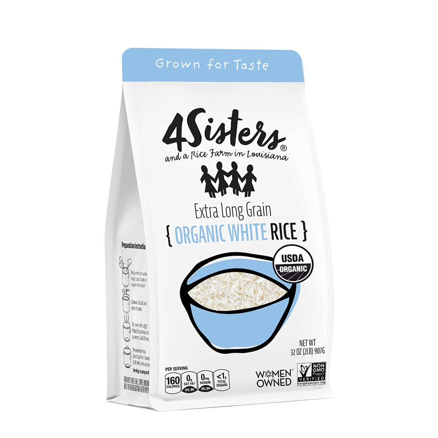 4 Sisters Extra Long Grain Organic White Rice 32oz