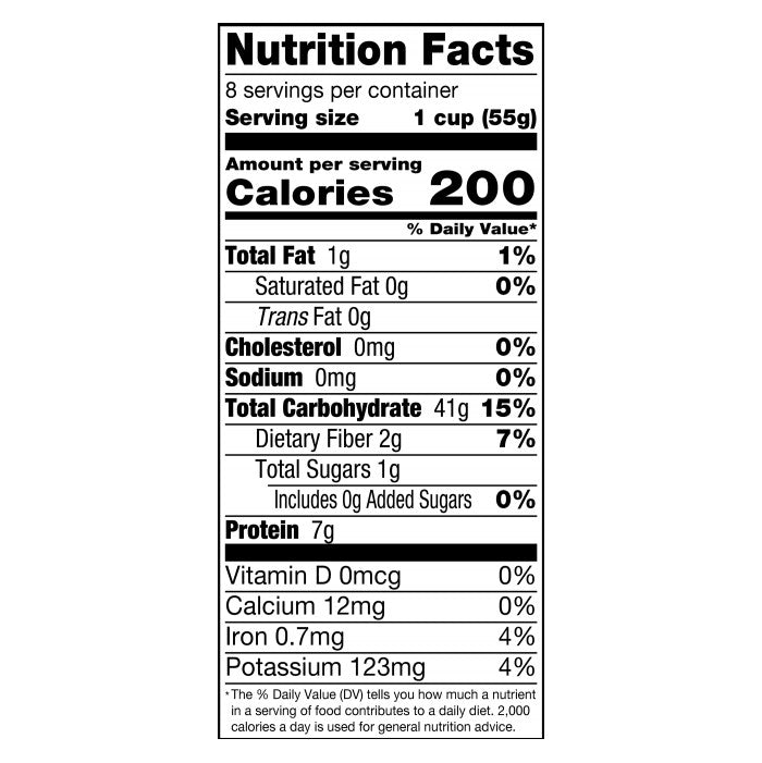 Alessi Organic Mezzi Paccheri Nutrition Facts