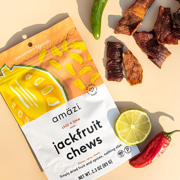 Chili Lime Amazi Jackfruit Chews With Fresh Lime And Chilis