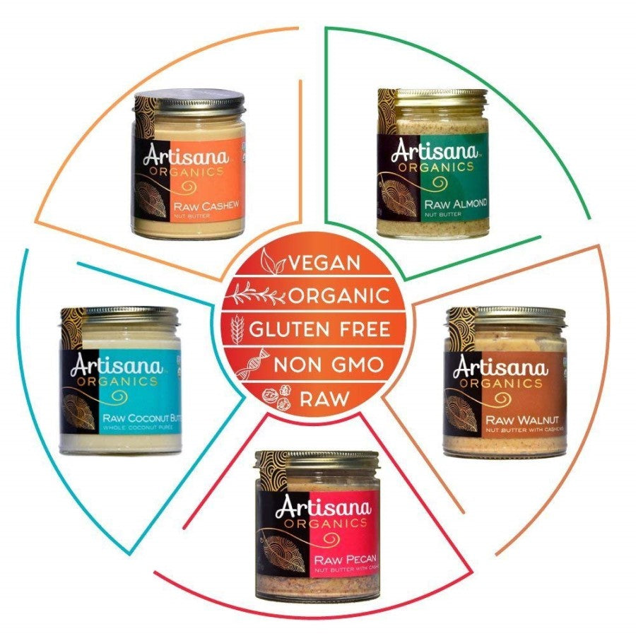 Artisana Organics Vegan Organic Gluten Free Non-GMO Raw Nut Butters