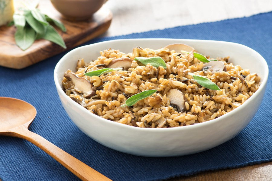 Basmati And Wild Mushroom Pilaf Lundberg Rice Recipe Brown Basmati