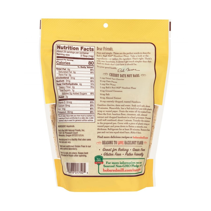 Bob's Red Mill Hazelnut Flour Single Ingredient Gluten Free Grain Free Paleo Flour