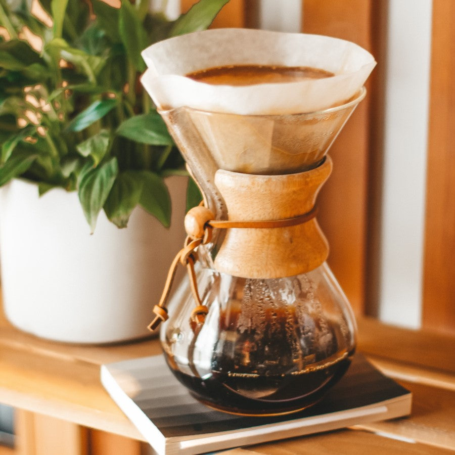 Ethiopian Coffee Brewed In A Pour Over Method Chemex Style Pot Organic Coffee Beans From Terra Powders Market