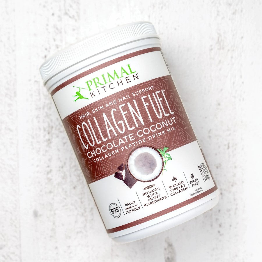 Chocolate Coconut Collagen Peptide Drink Mix Keto Paleo Collagen Fuel Primal Kitchen