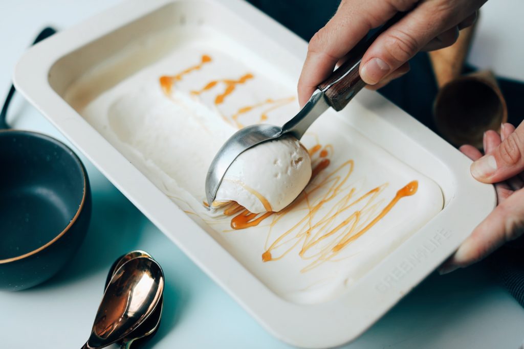 Four Ingredient Sea Salt And Honey Ice Cream Using Madhava Organic Honey