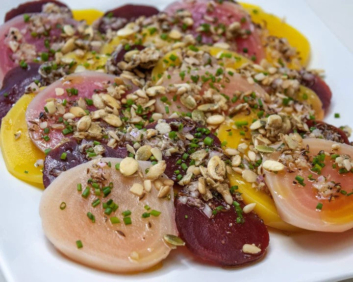 German Beet Salad Recipe Using Go Raw Sea Salt Vinegar Seeds