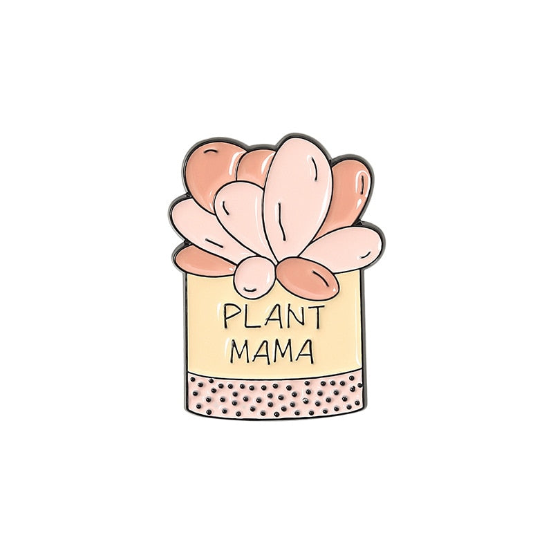 Terra Powders Plant Mama Colorful Lapel Pin