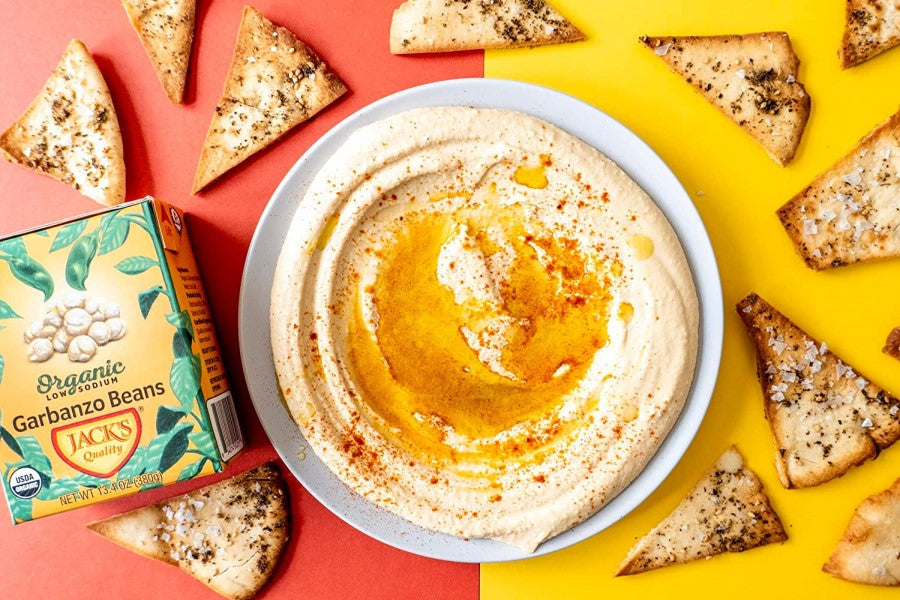 Delicious Homemade Hummus Using Jack's Quality Organic Garbanzo Bean Chickpeas