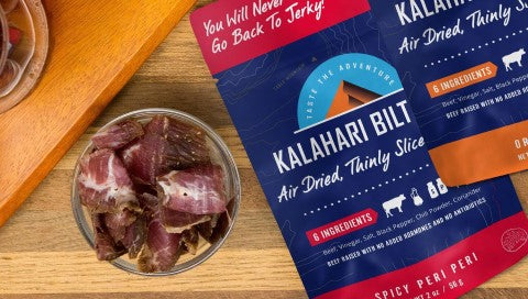 Kalahari Air Dried Spicy Biltong Peri Peri Pepper Flavor