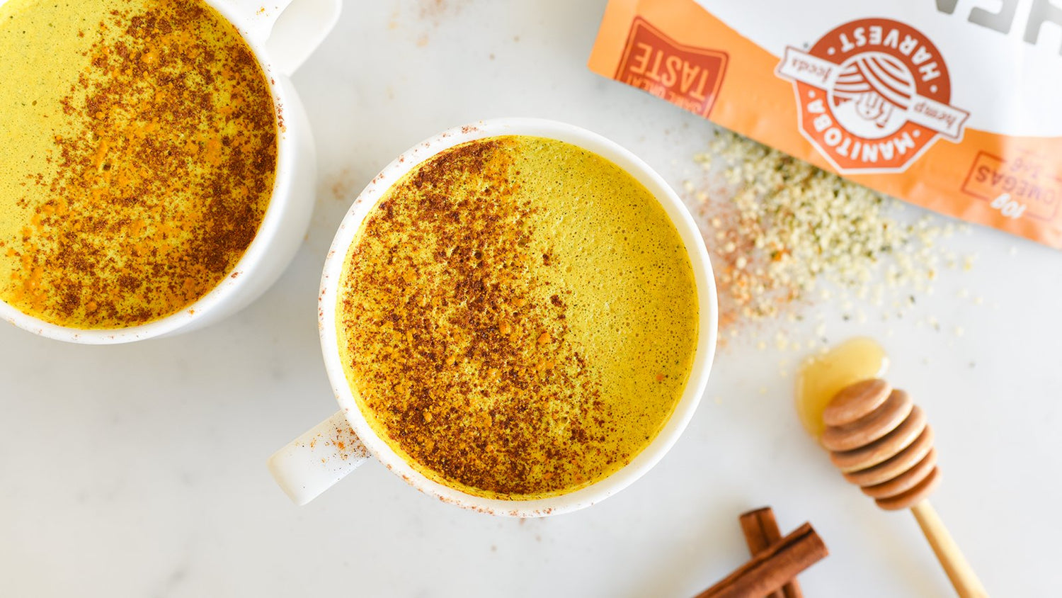 Manitoba Harvest Hot Beverage Recipe Hemp Golden Milk Made With Hemp Hearts Honey Cinnamon