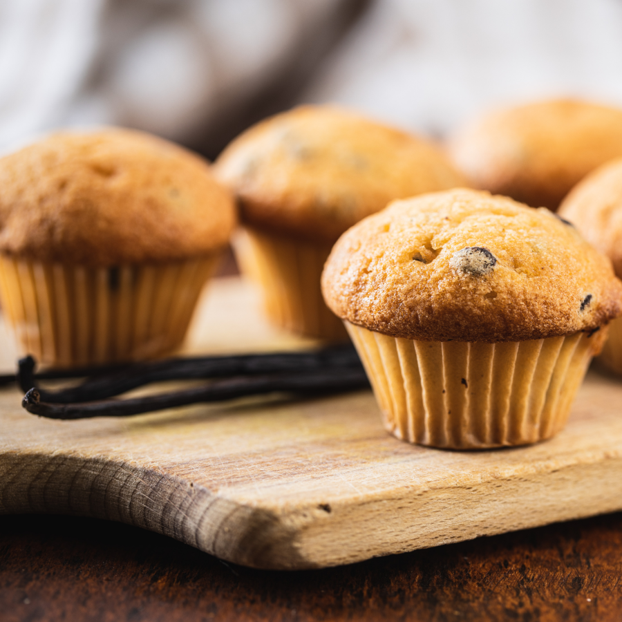 Vanilla Beans And Gluten Free Vanilla Muffins Baked With Hemp Yeah Vanilla Fiber Protein Powder From Manitoba Harvest