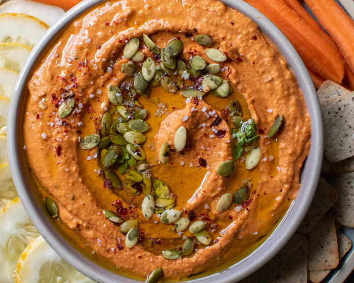 Roasted Red Pepper Pumpkin Seed Dip Like Hummus Go Raw Recipe With Pumpkin Seeds