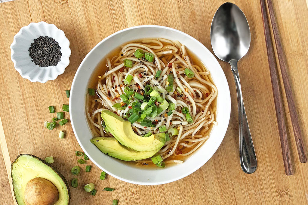 Avocado And Palmini Ramen Soup Gluten Free Hearts Of Palm Recipe