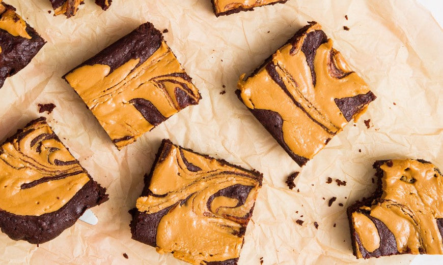 Woodstock Peanut Butter Swirl Beet Brownies Recipe Baked With Organic Peanut Butter