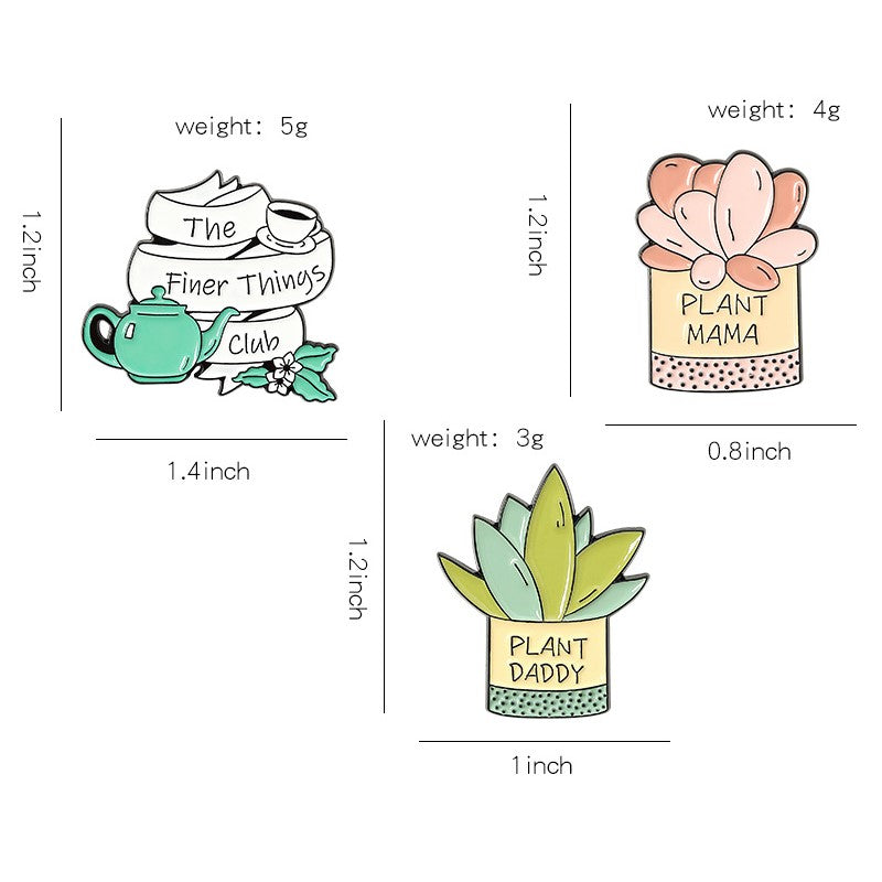 Size Measurements Of Plant Parent Lapel Pins