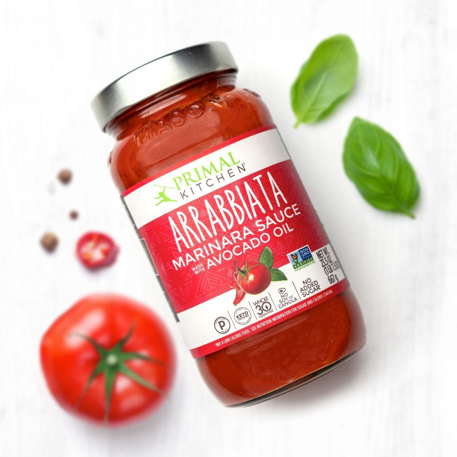 Primal Kitchen Whole30 Arrabbiata Marinara Sauce With Avocado Oil Fresh Tomatoes Basil Spicy Peppers