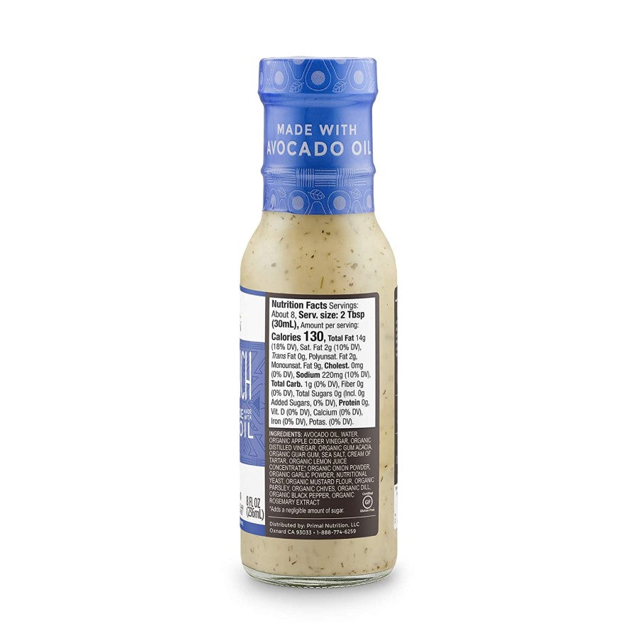 Primal Kitchen Vegan Ranch Dressing Ingredients Nutrition Facts