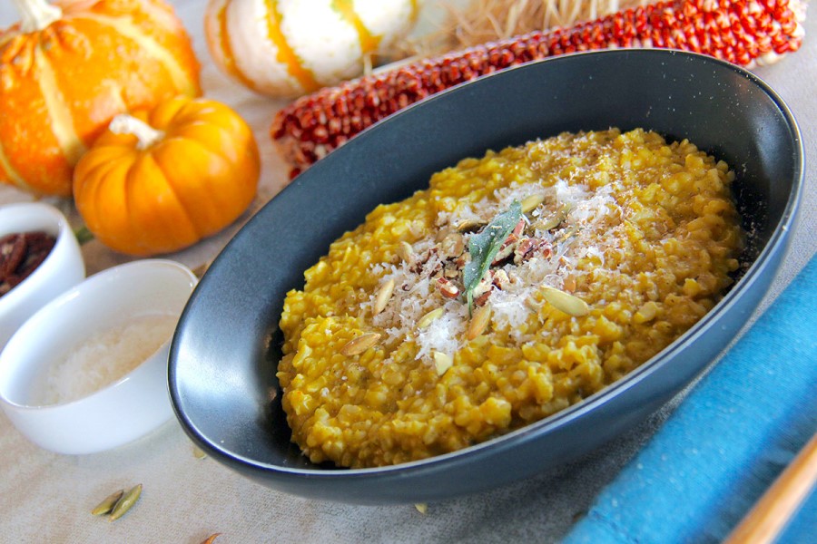 Pumpkin Butter And Sage Risotto Lundberg Rice Recipe White Arborio