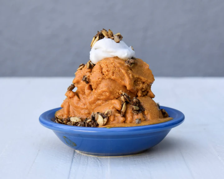 Pumpkin Spice And Everything Nice Cream With Go Raw Sweet Cinnamon Pumpkin & Sunflower Snacking Seeds