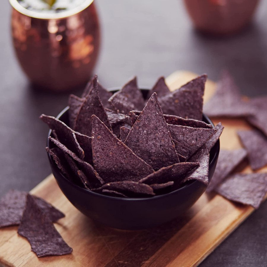 Whole Grain Organic Tortilla Chips Que Pasa Blue Corn Chips