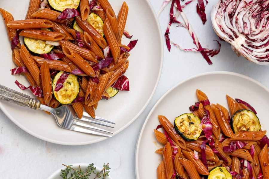 Organic Tolerant Pasta Recipe Red Lentil Penne With Fig Balsamic Sauce