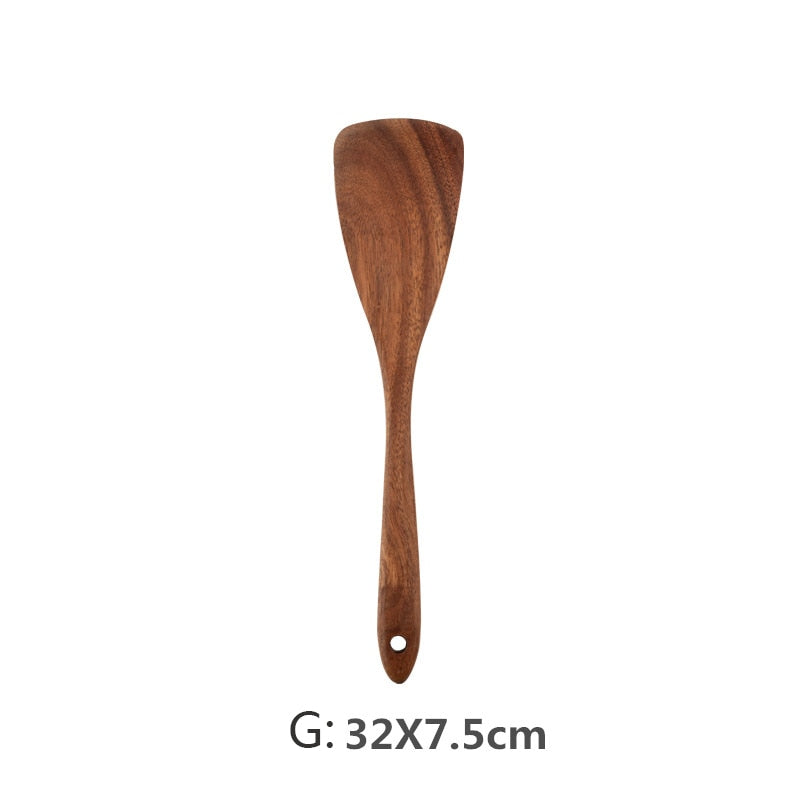 Teak Wood Cooking Utensil G Spatula