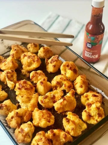 Roasted Cauliflower Vegan Wings Made With Yai's Thai Hot Sauce