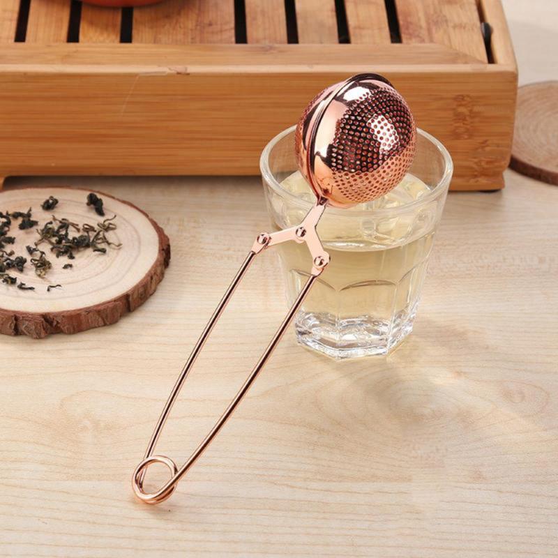 Loose Leaf Tea And Rose Gold Stainless Steel Tea Strainer